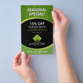 Moderne Rasenpflege/Landschaftsfotografie-Logo Sch Flyer (Handgriff)