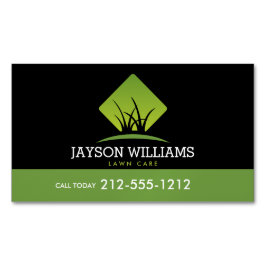 Moderne Rasenpflege/Landschaftsfotografie-Logo Sch Magnetische Visitenkarte