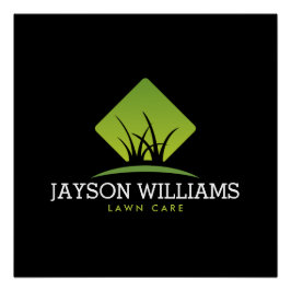 Moderne Rasenpflege/Landschaftsfotografie-Logo Sch Poster