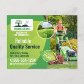 Moderne Rasenpflege Landschaftsgärtnerdienste Postkarte (Vorderseite)