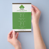 Moderne Rasenpflege/Landschaftsgräserlogo Weiß Flyer (Handgriff)