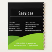 Moderne Rasenpflege- und Landschaftsbauunternehmen Planer (Rückseite)