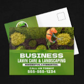 Moderne Rasenpflege und Landschaftsschutz Postkarte