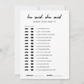 Moderne Ratschläge, wer Brautparty-Spielkarte Einladung (Vorderseite)