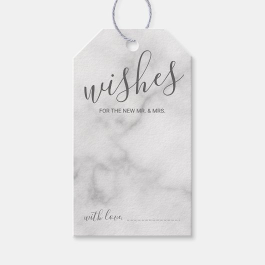 Moderne Ratschläge zur Hochzeit von Skripten und W Geschenkanhänger (Vorderseite)