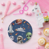 Moderne Raumschiff-Raum-Planet-Birthday oder Dusch Pappteller (Party)