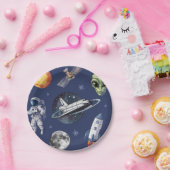 Moderne Raumschiff-Raum-Planet-Birthday oder Dusch Pappteller (Party)