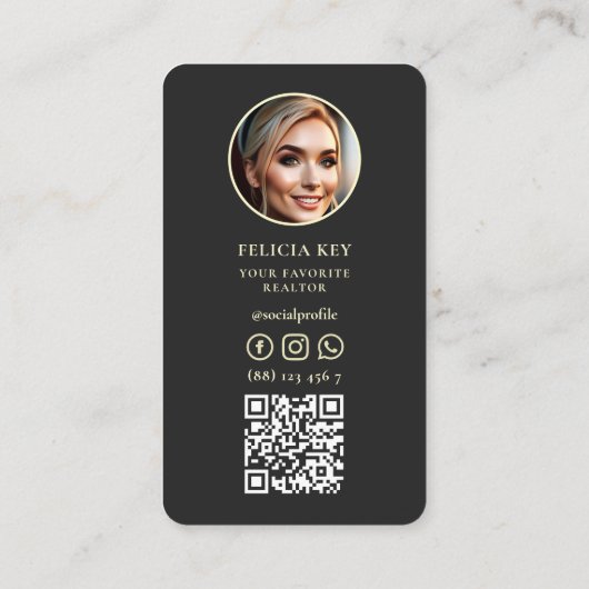 MODERNE REAL ANWESEN AGENT REALTOR UNLOCK DREAM ZU VISITENKARTE (Rückseite)