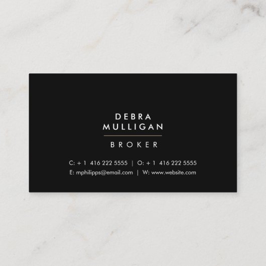 Moderne Real Anwesen Business Card Horizontal Visitenkarte (Rückseite)