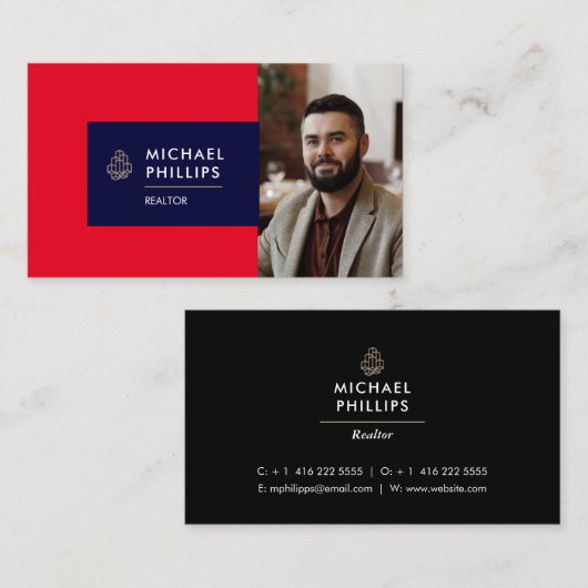 Moderne Real Anwesen Business Card Horizontal Visitenkarte