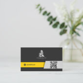 Moderne Real Anwesen Business Card mit QR Code Visitenkarte (Stehend Vorderseite)