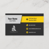 Moderne Real Anwesen Business Card mit QR Code Visitenkarte (Rückseite)