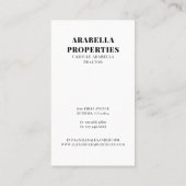 Moderne Real Anwesen Business Card Visitenkarte (Rückseite)