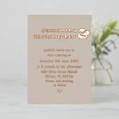 Moderne Real Rose Gold Beige & Dusty Rose Wedding Folieneinladung (Stehend vorne)