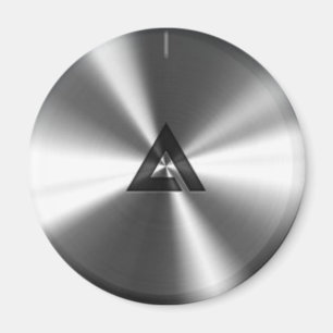 Moderne realistische glänzende Stahltextur Magnet