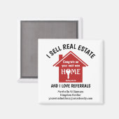 Moderne Realtor ich verkaufe Real ANWESEN Magnet (Vorderseite/Rückseite)