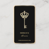 Moderne Realtor Key Imitats Crown Gold Trimm Hypot Visitenkarte (Vorderseite)