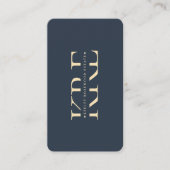 Moderne Realtor Monogram Real Anwesen Dark Blue Visitenkarte (Vorderseite)