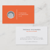 Moderne Realtor- oder Anwaltskarte Visitenkarte (Vorne/Hinten)