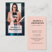 Moderne Realtor Real Anwesen Foto Business Card Visitenkarte (Vorne/Hinten)