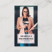 Moderne Realtor Real Anwesen Foto Business Card Visitenkarte (Vorderseite)