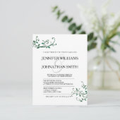 Moderne Reben, die Einladungen Wedding sind (Stehend Vorderseite)