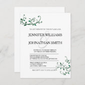 Moderne Reben, die Einladungen Wedding sind (Vorne/Hinten)