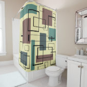 Moderne Rechtecke aus dem Mittelalter Duschvorhang (Beispiel)