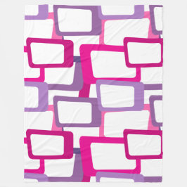 Moderne Rechtecke aus dem Mittelalter Fleecedecke