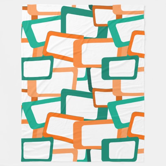 Moderne Rechtecke aus dem Mittelalter Fleecedecke (Vorderseite)