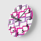 Moderne Rechtecke aus dem Mittelalter Runde Wanduhr (Winkel)