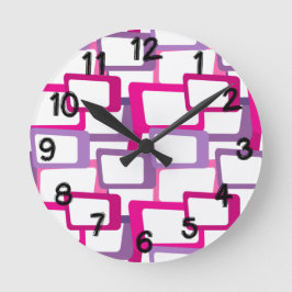 Moderne Rechtecke aus dem Mittelalter Runde Wanduhr