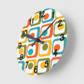 Moderne Rechtecke aus dem Mittelalter Runde Wanduhr (Winkel)