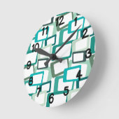 Moderne Rechtecke aus dem Mittelalter Runde Wanduhr (Winkel)