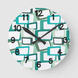 Moderne Rechtecke aus dem Mittelalter Runde Wanduhr