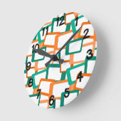 Moderne Rechtecke aus dem Mittelalter Runde Wanduhr (Winkel)