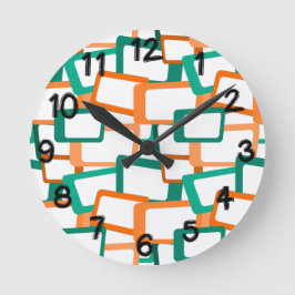 Moderne Rechtecke aus dem Mittelalter Runde Wanduhr