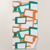 Moderne Rechtecke aus dem Mittelalter Strandtuch (Vorderseite)