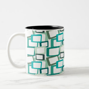 Moderne Rechtecke aus dem Mittelalter Zweifarbige Tasse