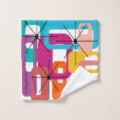 Moderne Rechtecke des Mitteljahrs Badhandtuch Set (Waschlappen)