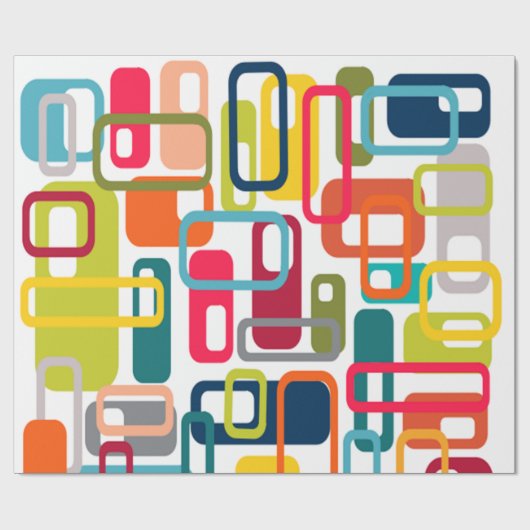 Moderne Rechtecke des Mitteljahrs Geschenkpapier (Flach)