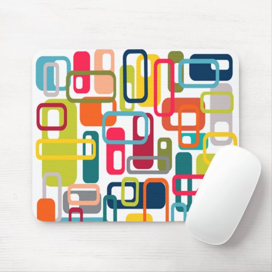 Moderne Rechtecke des Mitteljahrs Mousepad (Mit Mouse)