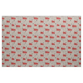 Moderne Rechtecke, rot, Mitte des Jahrhunderts Stoff (Fat Quarter (45,7 x 55,9 cm))