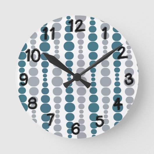 Moderne Rechtecke  Runde Wanduhr (Vorderseite)