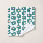 Moderne Rechtecke und Plätze aus dem Mittelalter Badhandtuch Set (Waschlappen)