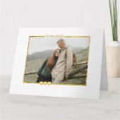 Moderne, rechteckige Gold Frame Foto-Urlaubskarte Karte (Vorderseite)