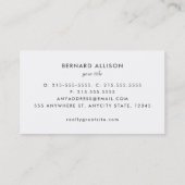 Moderne Rechtsjustiz skaliert Schwarz-weiß Visitenkarte (Rückseite)