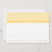 MODERNE RECIPE CARD niedlicher Veranstalter minima Dankeskarte (Rückseite)