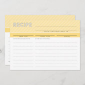 MODERNE RECIPE CARD niedlicher Veranstalter minima Dankeskarte (Vorne/Hinten)