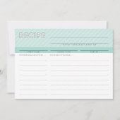 MODERNE RECIPE CARD niedlicher Veranstalter minima Dankeskarte (Vorderseite)